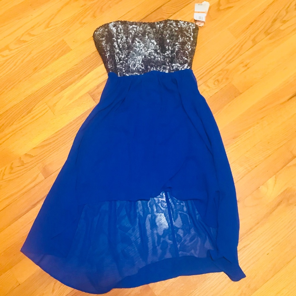 GB strapless high/low dress